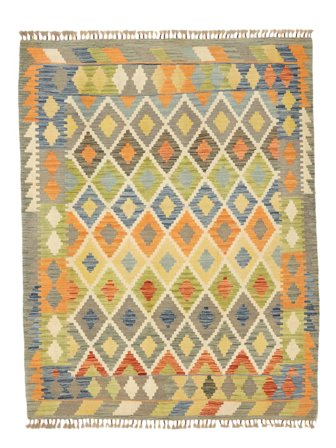 Petit Kilim Afghan Old Style Tapis 154X197 Laine