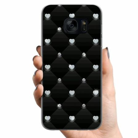 Samsung Galaxy S7 Tpu Mobilskal Bling Heart