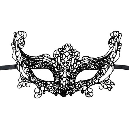 Glamourøs øjenmaske i blonder til fest & halloween - #4