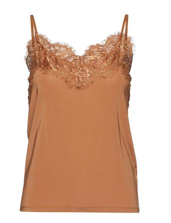 Slclara Singlet Top Ærmeløs Top Brun Soaked In Luxury