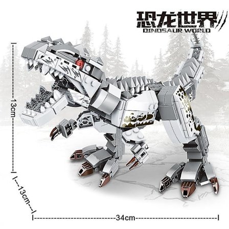 Jurassic Dinosaur Building Blocks Triceratops Indominus Rex Model Sets Animal Toys Christmas Gifts For Children Boys Friendsb Without Box