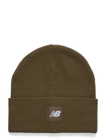 New Balance Cuffed Beanie Flying Nb Logo - Khaki green - ONE SIZE
