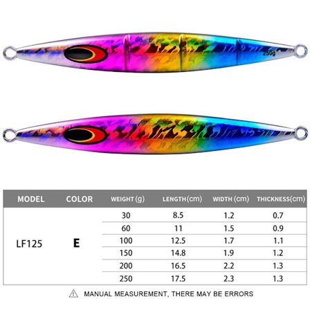 Fiske Jig Lure Kunstige Lures MULTICOLOR 100G 100G