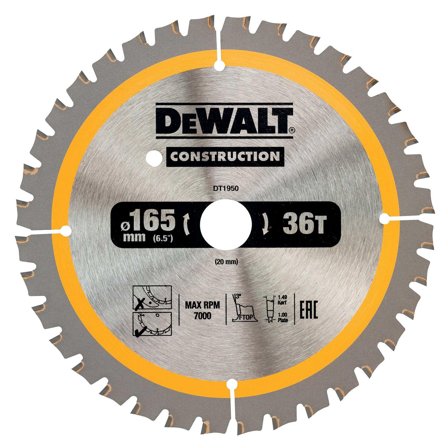 Dewalt DT1950-QZ Sågklinga 165 x 20 mm, 40T, Maskintillbehör & förbrukning