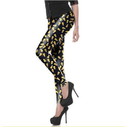 Svarta leggings med färgglada carton bullets