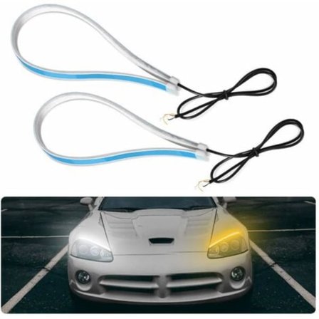 Fleksibel LED-lysstribe, 60cm Super Tynd Bil LED-rør Ultra Tynd Bil LED-rør Blinklys Blinklys