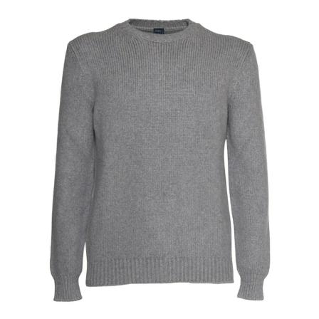 Fedeli, Round-neck Knitwear Grijs, Heren, Maat:L