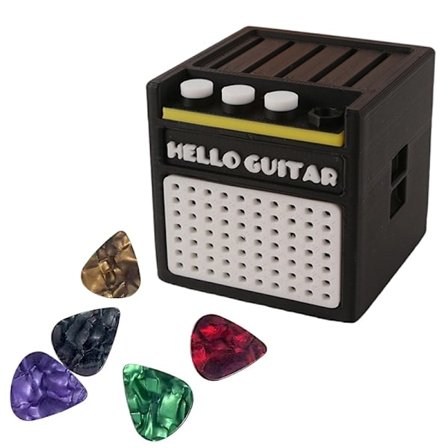 3D-printet plekterholder med 5 plektre A6