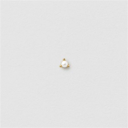Mini Pearl Piercing - 18K VERGOLDETES STERLINGSILBER