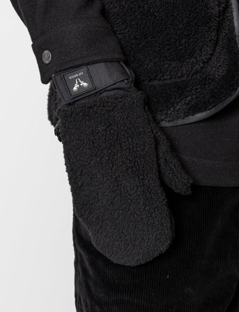Fat Moose Pile Mittens - Black - S/M