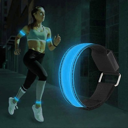 4 st Luminous Armband USB Reflexband Armband för Utomhus Jogging Löpning Sport