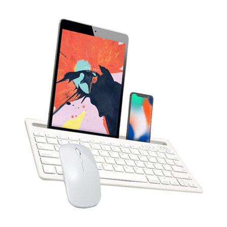 Uppladdningsbara trådlösa tangentbord med inbyggt stativ för surfplatta, telefon och läsplatta