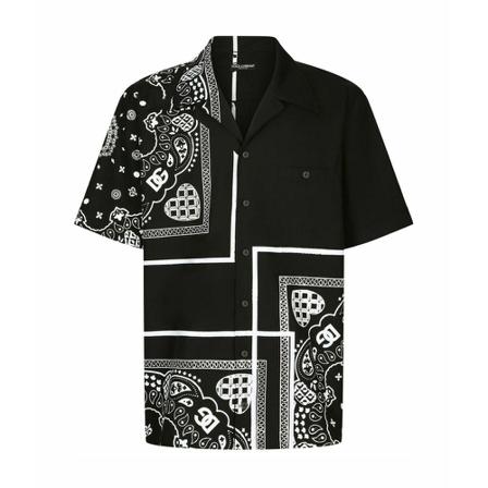 Dolce & Gabbana `Dark Side` Printed Shirt , Zwart , Heren , Maat: 2XL