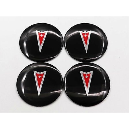 4 st 56mm 60mm Pontiac Logo Bil Emblem Hjulcentrum Navkapsel Auto Fälg Ombyggnad Dammtäta Märkesöverdrag Klistermärke Styling Tillbehör-WELLNGS