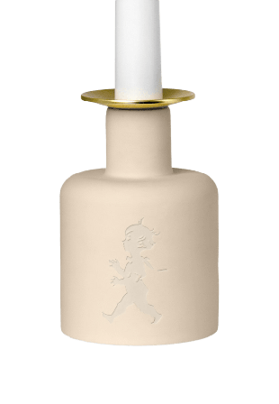 Solstickan Design Keramikljusstake beige Ljuslyktor & ljushållare Unisex 14x10,5x10cm