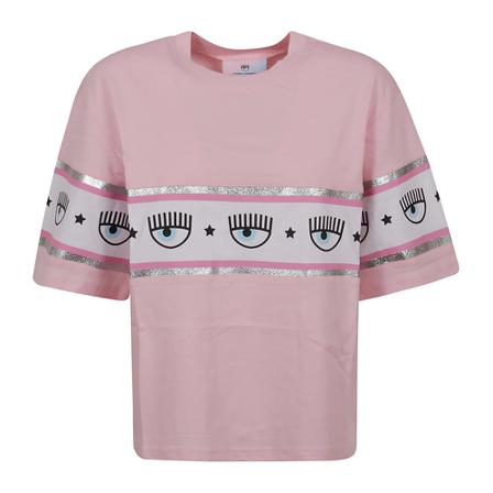 Chiara Ferragni Collection, 605 Maxilogomania T-Shirt Różowy, Kobieta, Rozmiar: S