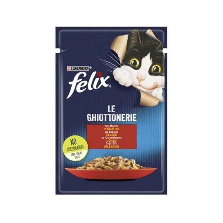 Purina Felix Le Ghiottonerie Gusto Manzo Cibo Umido Gatti Adulti