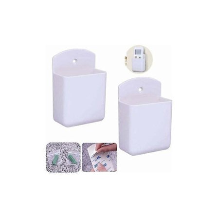 2-pak fjernbetjeningsholdere til vægmontering, selvklæbende universel fjernbetjeningsorganisator til vægmontering til kontor, soveværelse, stue