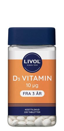Livol D-vitamin 220 stk, Helse & Madvarer, Vitaminer, D-vitamin