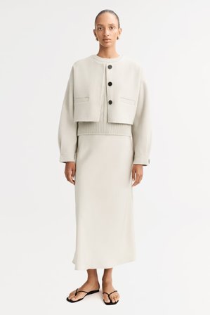 Soft Goat - Cropped Jacket - Cashmere jacket - XL - Chalk