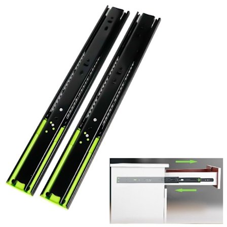 Skuffeskinner Rustfritt Stål Skuffeskinner 300mm Skuffeskinne Kulelager Skinne Full Utvidelse Skinne med Demper, Pakke med 2