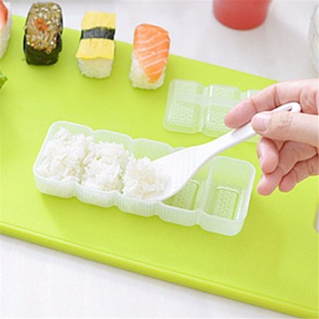 Japan Nigiri Sushi Form Risball 5 Ruller Maker Non Stick Press Bento Verktøy