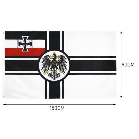 90x150cm Tysk Preussisk Kors Ørn Flag med Messing Gennemhuller