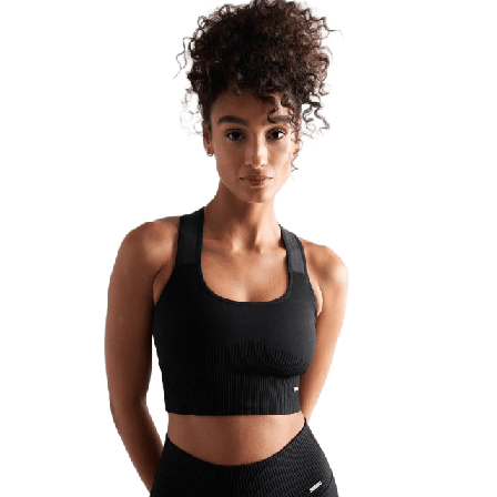 aim'n Ribbed Seamless High Support Bra Träningskläder Dam Svart XS