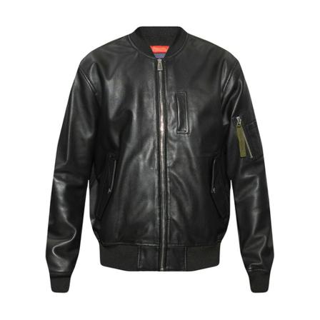 PS By Paul Smith Leather bomber Jakke Sort, Herre