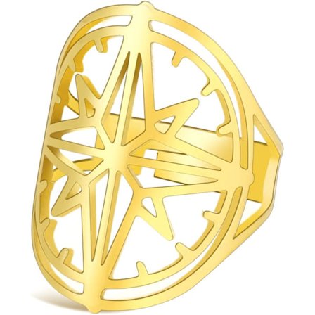 Nordstjerne Ring for Kvinner Jenter Polaris Stjerne Astrologi Ad, ZQKLA