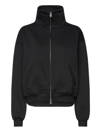 Weekday Loose Funnel Neck Zip Cardigan - Black - XS