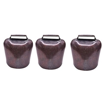 2 st ko-häst-får betande koppar klockor boskap gård djur koppar högt br