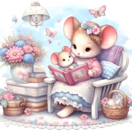 Musfamilj Affisch A4