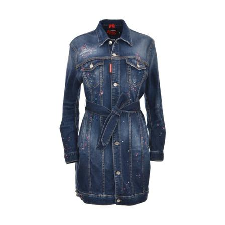 Dsquared2 Dresses , Blauw , Dames , Maat: 2XS Casual jurken