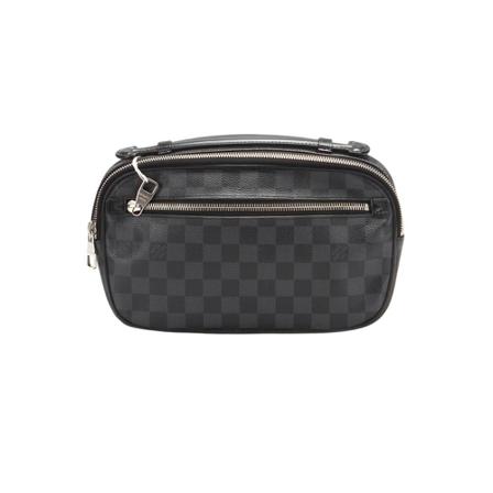 Louis Vuitton Vintage, Pre-owned Damier Graphite Ambler Bag Zwart, Dames, Maat:ONE Size