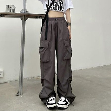 Streetwear Cargobukser Dame Casual Vintage Baggy Vide Ben Rette Bukser Jogger Store Lommer Oversized Overalls Joggebukser
