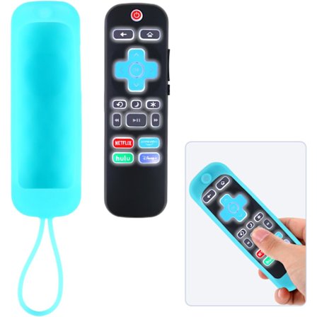 Universal baggrundsbelyst fjernbetjening til Roku TV, fjernbetjening til TV med beskyttende etui, til Hisense/Sharp/Philips/Onn/Westinghouse/TCL/