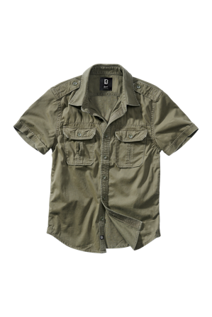 Overhemd met Korte Mouwen Brandit Vintage Olijfgroen S