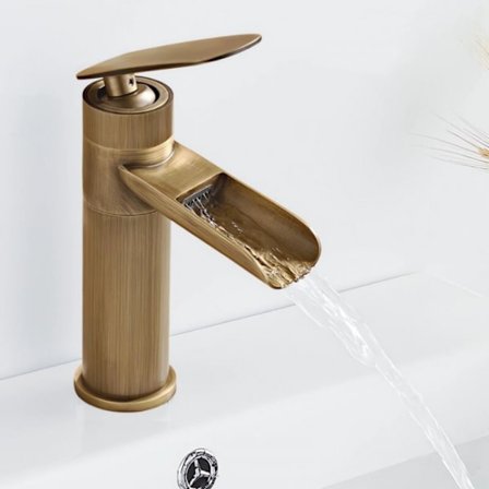 Retro Vandfald Håndvaskhane Enkeltgreb Håndvask Armatur til Badeværelse