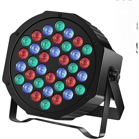 Scenljus 36 LED Par-ljus DJ-ljus för fest Disco Bröllop Halloween, DMX Ljudaktiverade RGB-fest DJ-ljus (1-pack)