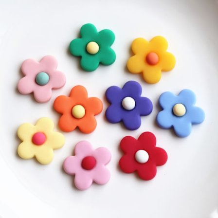 9 st. Blommiga Dekorativa Skohängslen Skohängslen Dekorativa Skoklipp Blommiga Skosnörehängslen