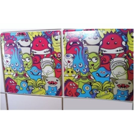 Monster Självhäftande Kakeldekor Barn 12-pack