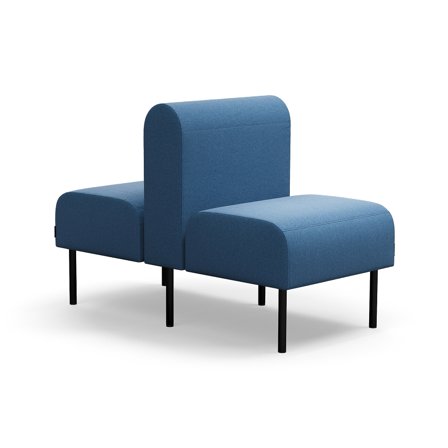 Modulsofa VARIETY, 1-Sitzer, doppelt, Stoff Pod CS, blau