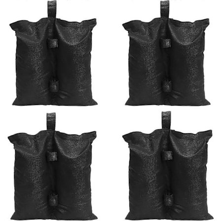 Set med 4 paviljongsandvikter, för trädgårdspaviljong, parasoll, pergola, hopfällbart tältskydd - fogvikter svart