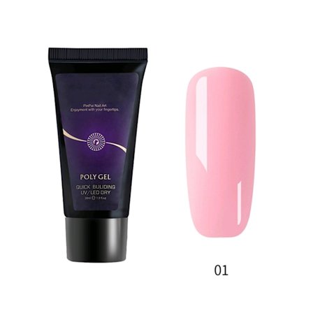 Professionell 30ML Snabb Nagelförlängnings Resin Gel Manikyr Builder UV Gel Tillbehör, Hållbar Rosa Gel för Snabb och Enkel Applicering