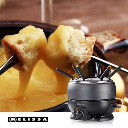 Elektriskt Fondue Set, 2,3L, 6-personer, Justerbar Temp