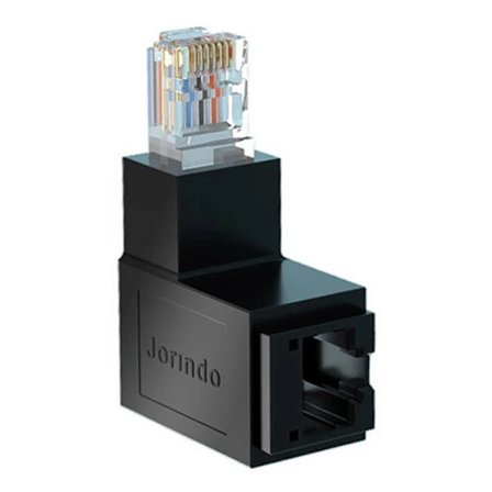 RJ45 Uros - Naaras Ethernet-sovitin Verkon jatkaja 90 astetta CAT5E CAT6 CAT8 Ethernet-kaapelille C