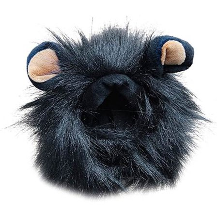 Kjæledyr katt hund emulering løve hår manke ører hodehatt høst vinter dressing hodedeksel svart M Praktisk og populær