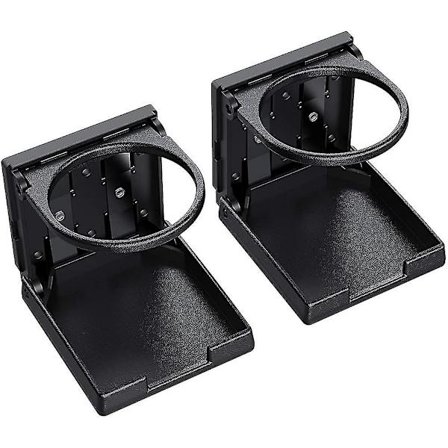 2 stk Universelle Justerbare Foldbare Kopper Kopperholder Svart Bil Drikk Holder Lekkasikkert Plast