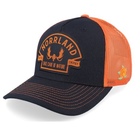 SQRTN - Black trucker Czapka Z Daszkiem - Nature Hooked Black/Orange A-Frame Trucker @ Hatstore